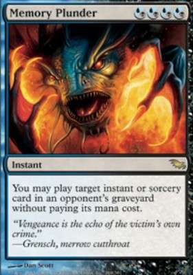 MTG - Memory Plunder - Shadowmoor - LP, English Magic FLAT RATE SHIP