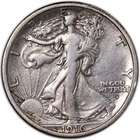 1916-D Very Fine Walking Liberty Half Dollar 50C Denver VF+ Details