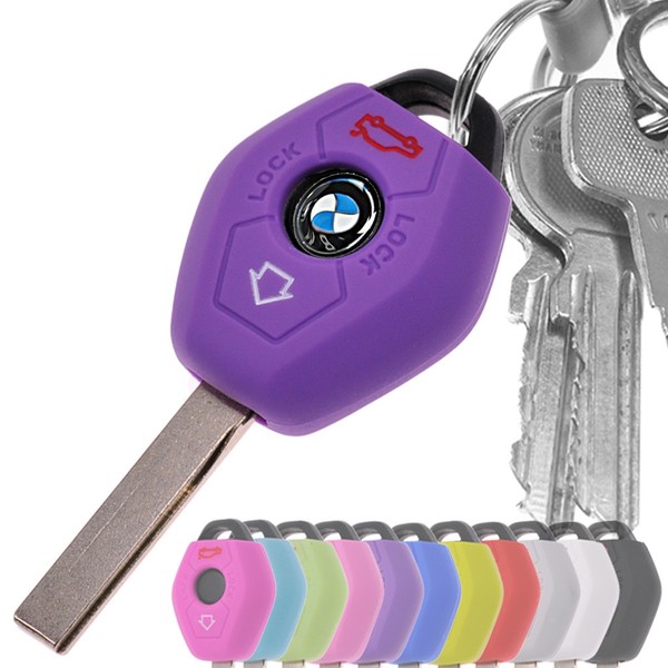 Auto SchlüSsel HüLle Lila FüR BMW E46 E83 E52 E85 E86 E39 E61 E60 E53-image