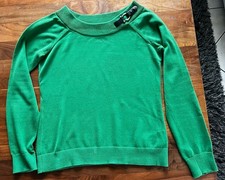 Ralph Lauren Damen Pullover Gr S Grün Baumwolle Lederklammer