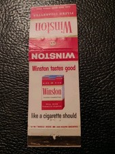 Vintage Winston Filter Cigarettes - Change for Good Taste Matchbook Cover