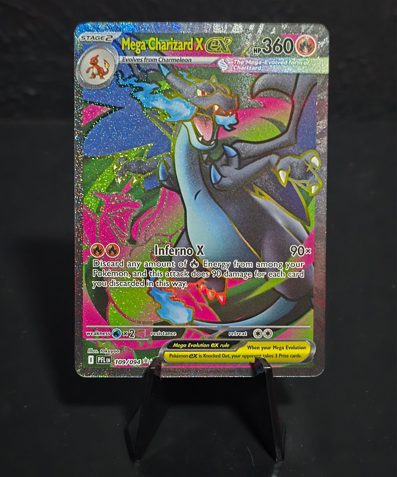 English Pokemon Phantasmal Flames Mega Charizard ex Ultra Rare 109/094 NM
