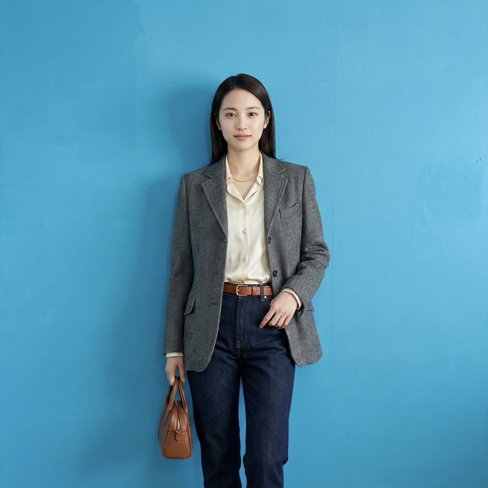 MaxMara Weekend Wool Herringbone Jacket Gray 40 W… - image 2