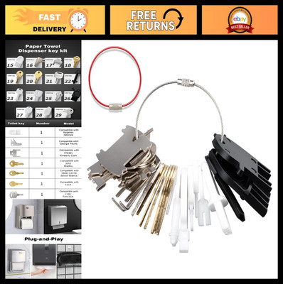 29Pcs Universal Dispenser Key Set for Paper Towel, Toilet Paper & Soap Dispenser