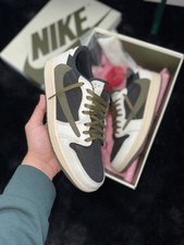 Travis Scott x Air Jordan 1 OG SP Low Black Olive for Sale Travis Scott x Air Jordan 1 OG SP Low Black Olive for Sale