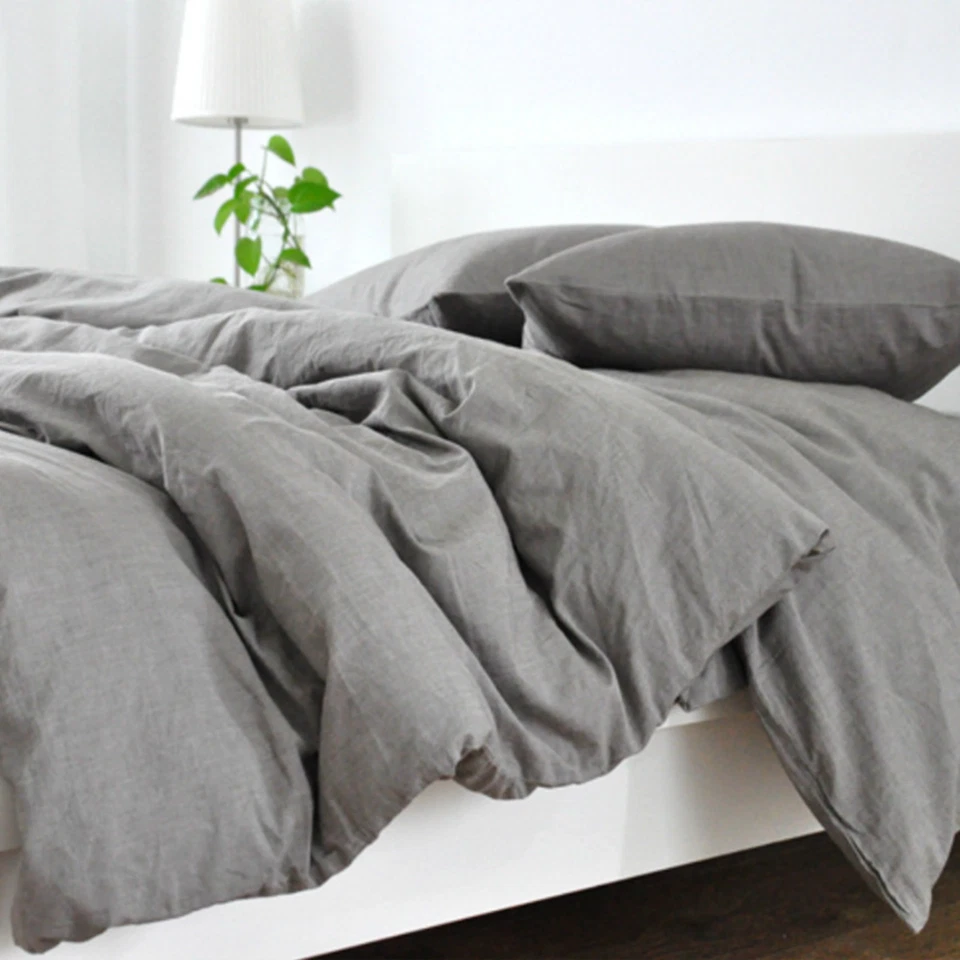 Soft Pure Linen Duvet Cover Set – Breathable All Season Bedding for Comfortable - Image 3 of 4