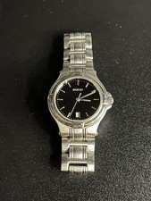 Vintage Gucci watch 9040M Black Dial 35mm Quartz Men's Watch NEEDS BATTERY