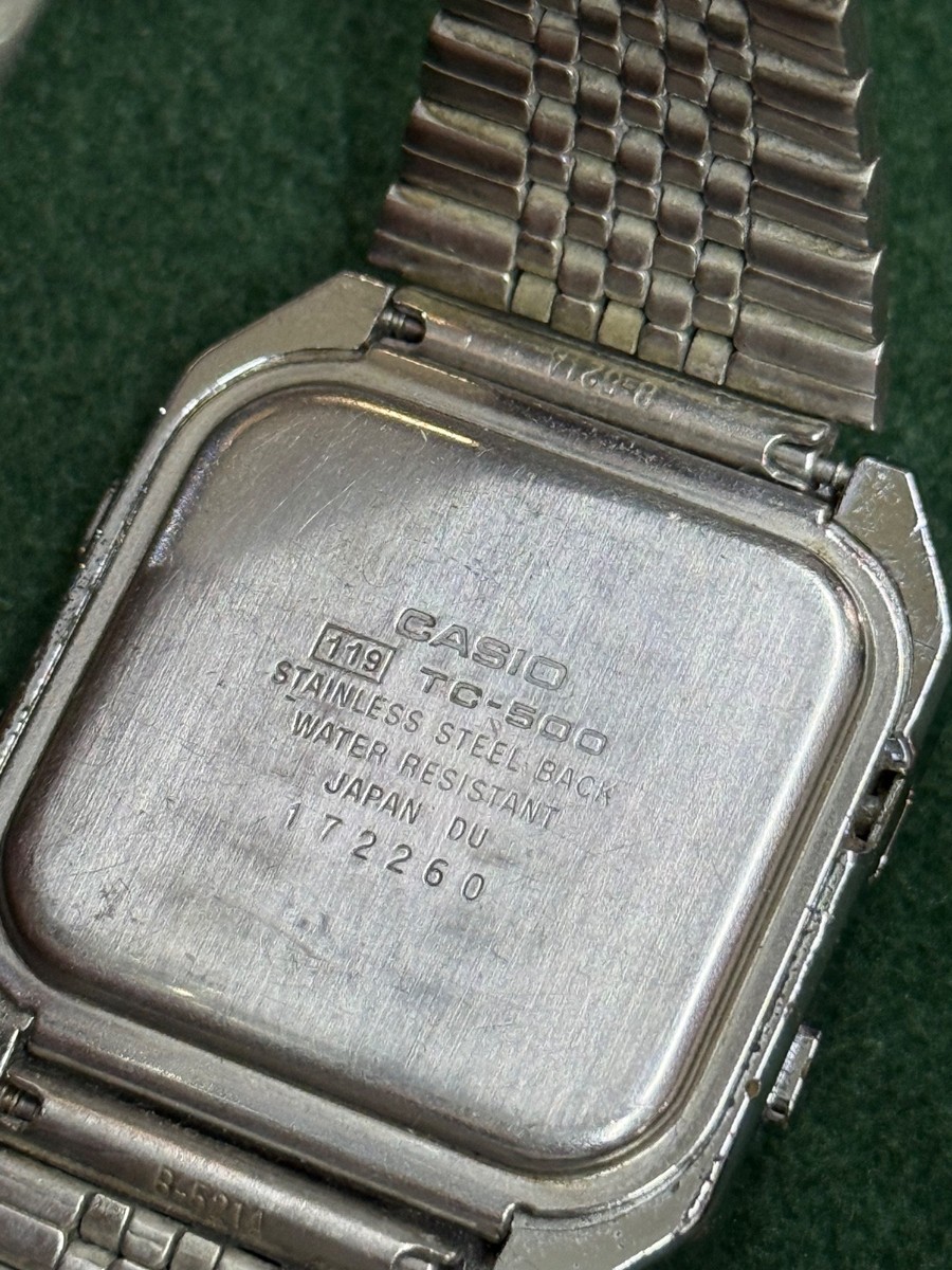 Vintage 80s Casio TC-500 Touch Sensor Calculator Digital Wrist
