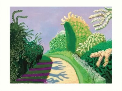 David Hockney Hawthorne Blossom, Woldgate No. 2 Drucke 45x61cm