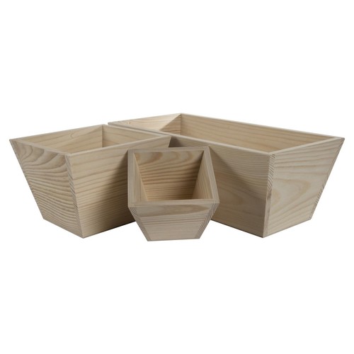 Wooden Indoor Plant Pots Vintage Style Decorative Planter Boxes for Art Craft - Picture 12 of 35