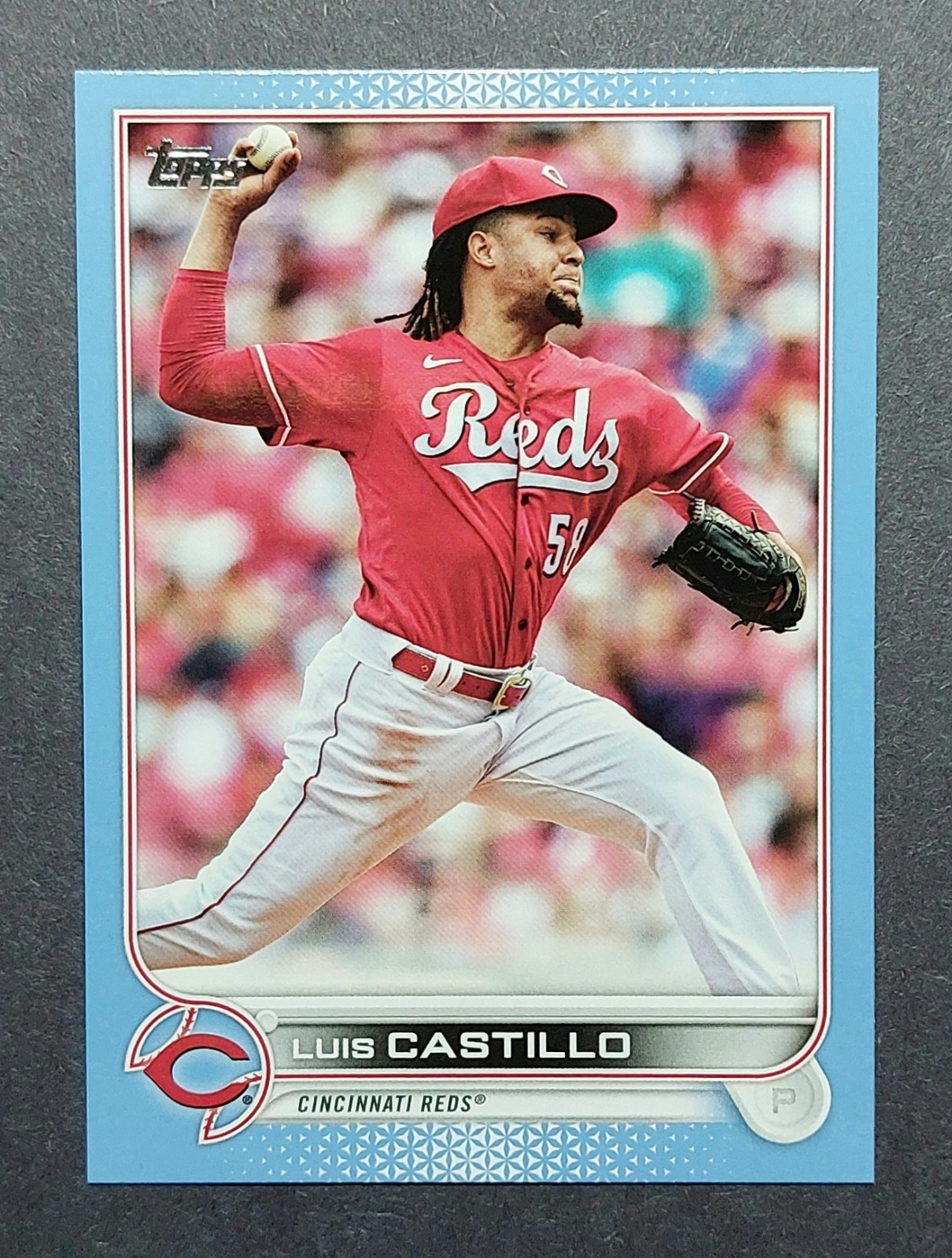 2022 Topps Series 2 - Luis Castillo #392 Father's Day Powder Blue /50 - Reds