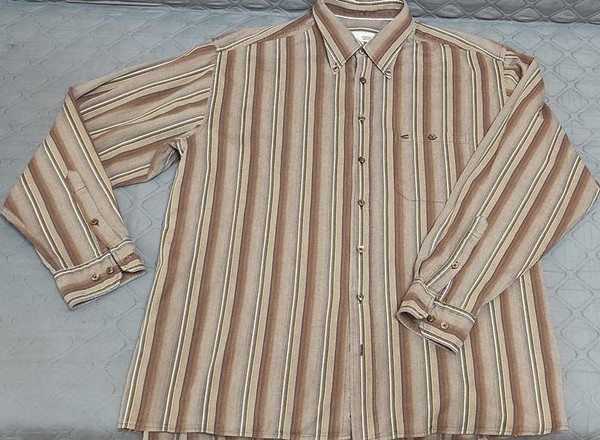 Men Camel Active Shirt Brown Cotton 40 /L / 48