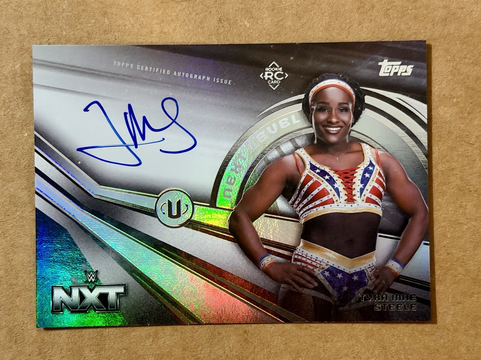 First Auto On Card 2026 Topps Universe WWE Tyra Mae Steele RC view 1
