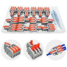Lever Nut Connector, 14 Pcs Single-Stage Compact Wire Connectors 1 in 3 Out Q...