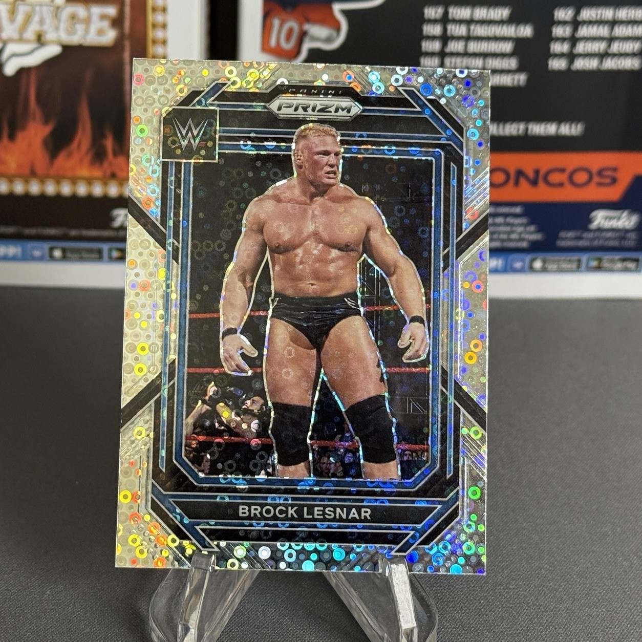 2023 Panini Prizm WWE Under Card Brock Lesnar #151 Image Variation Smackdown SP