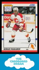 Sergei Makarov 1990-91 Score All Rookie Team #329 Calgary Flames Hockey Card. rookie card picture