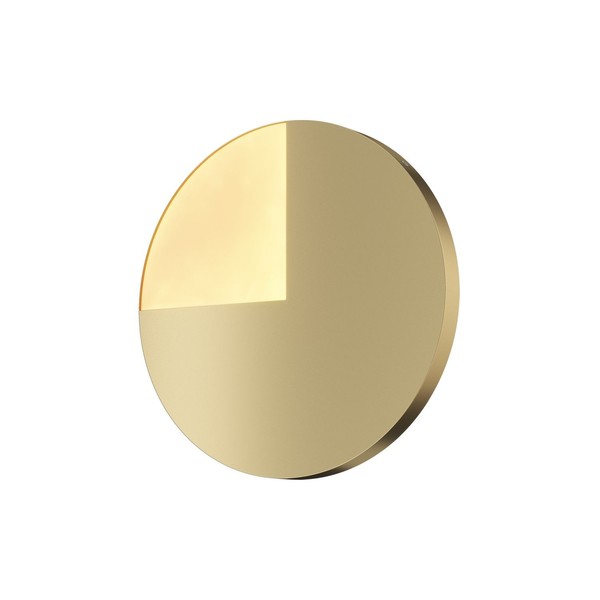 Led Wandleuchte Metall Ø 44,8 Cm Rund In Messing 3000 K Modern Wandlampe-image