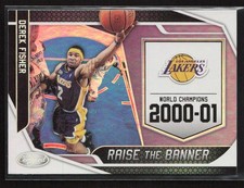 Derek Fisher 2019-20 Panini Certified #19 Raise the Banner Los Angeles Lakers
