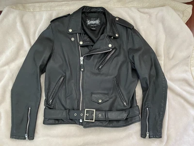 CHAQUETA MOTO SCHOTT MUJER CUERO Talla Grande - Imagen 1 de 4
