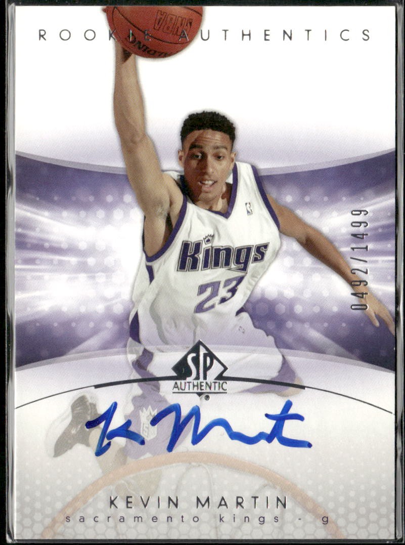 Kevin Martin RC 2004-05 SP Authentic #162 #/1499 Sacramento Kings