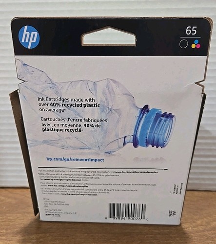 HP #65 2 pack Combo Ink Cartridges Black and Color NEW GENUINE EXPIRED 7/24 - Picture 2 of 5