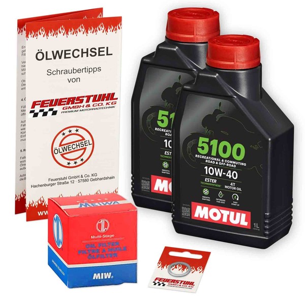 Honda NX 250 Dominator (MD21) 88-90, Motul 10W40 Ester ÖL + Miw ÖLfilter Set-image