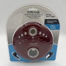 NEW Craig 60-Second Anti-Skip Personal Stereo CD Player with Stereo Earbuds