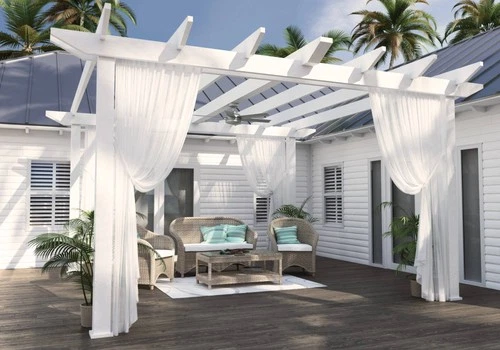 52" Hunter Jetty Matte Silver WeatherMax Outdoor Fan with Wall Control - Picture 5 of 7