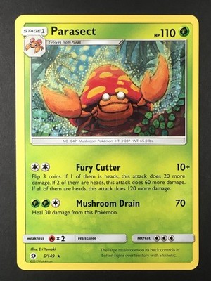 Pokemon TCG Parasect 5/149 SM Base Set Regular Rare NM/M