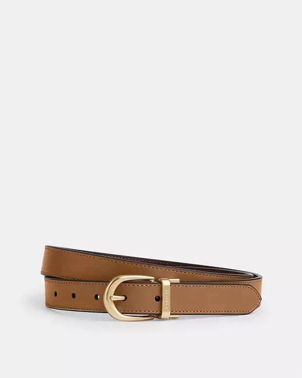 COACH ブラウン ベルト NEW Coach Buckle Cut To Size Reversible Belt 25Mm Honey Brown