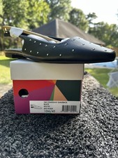 Katy Perry The Confidant Slingback Flats Black Studded Size 10 NI