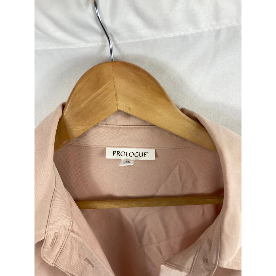 Vestido Camisa Prólogo Con Botones Dos Tonos Rosa Mediano Foto 3 de 4