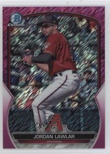 2023 Bowman Chrome Prospects Fuchsia Shimmer Refractor 151/199 Jordan Lawlar 0w3