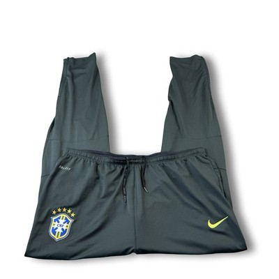 Nike Dri-Fit Brazil CBF Soccer Athletic Jogger Track Pants Green Mens Sz XL EUC