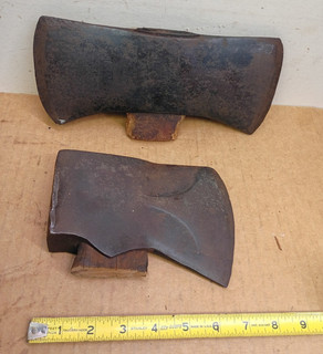 2pc Vintage PLUMB Double Bit Axe & WC Kelly PERFECT Jersey Pattern Axe Head