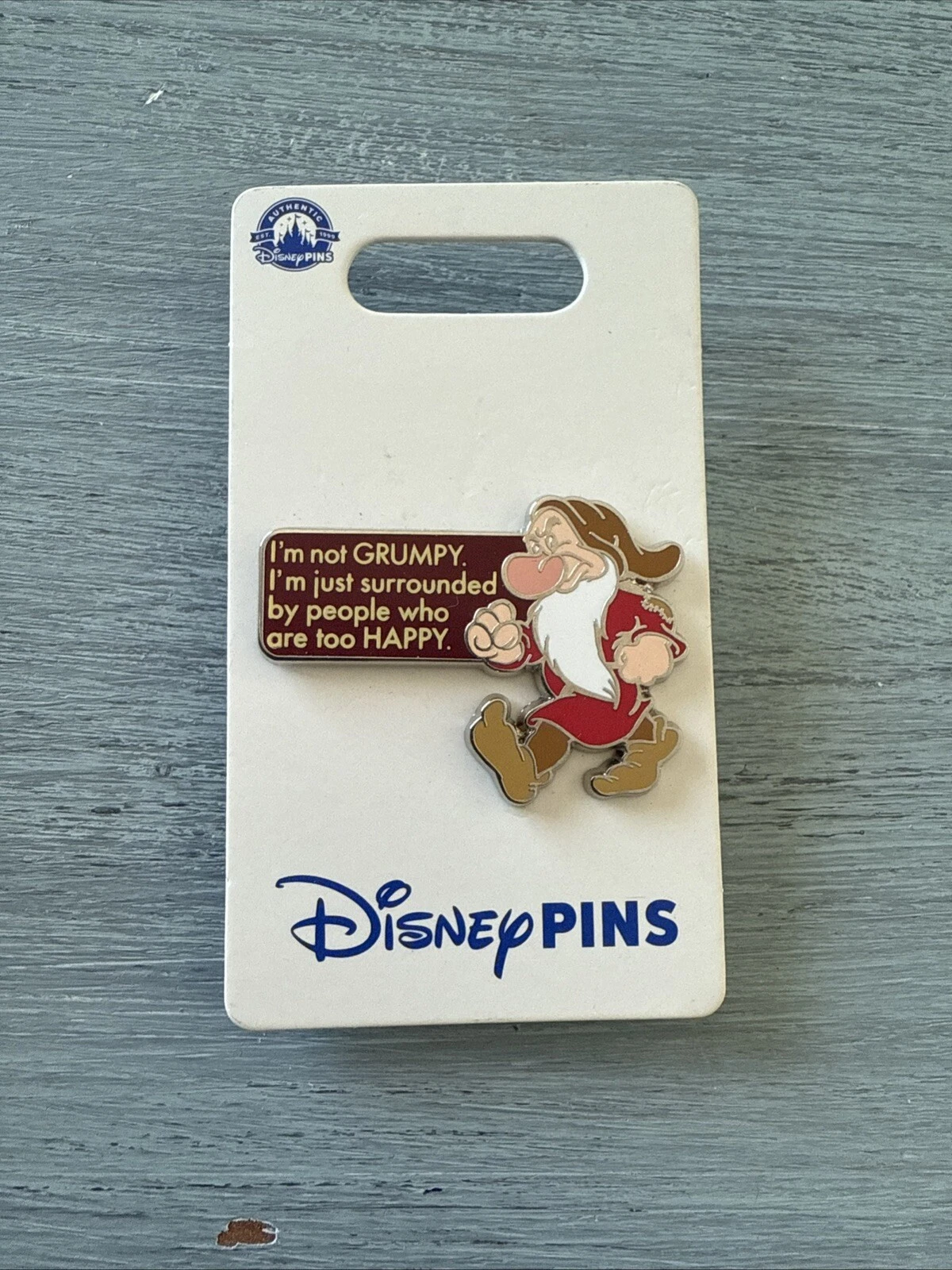 2014 Disney Parks Grumpy Dwarf Funny Quote Trading Pin WDW Official Snow White