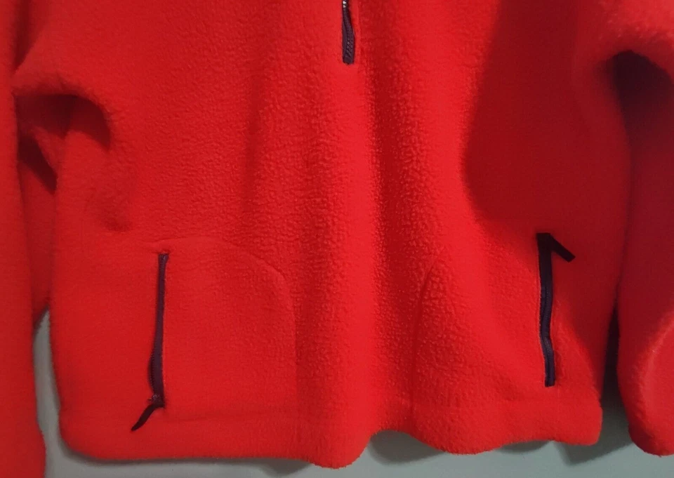 WorkShop Republic Clothing Chaqueta Pullover Roja Polartec® Polar Media Cremallera Talla XL Foto 2 de 4