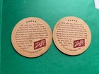 2 VINTAGE SCHLITZ BEER BAR COASTERS MILWAUKEE WISCONSIN TASTE BROWN BOTTLES — photo 2