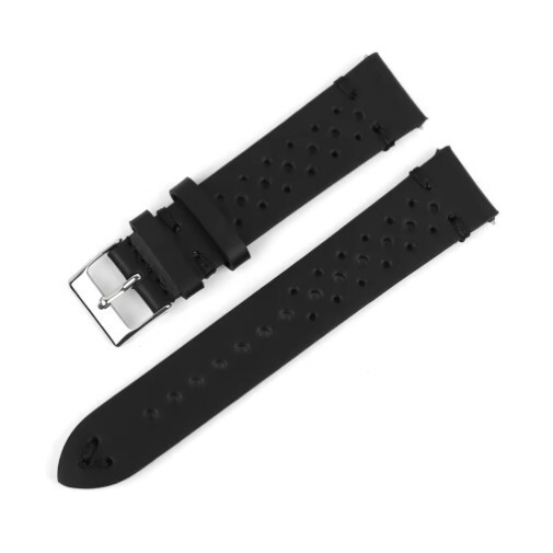 Cinturino Orologio in Pelle Nero MM. 20. Spedizione Gratis