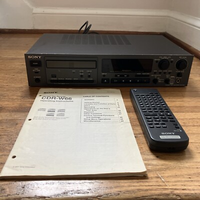 Sony CDR-W66 Professional CD Recorder with Remote and Operating