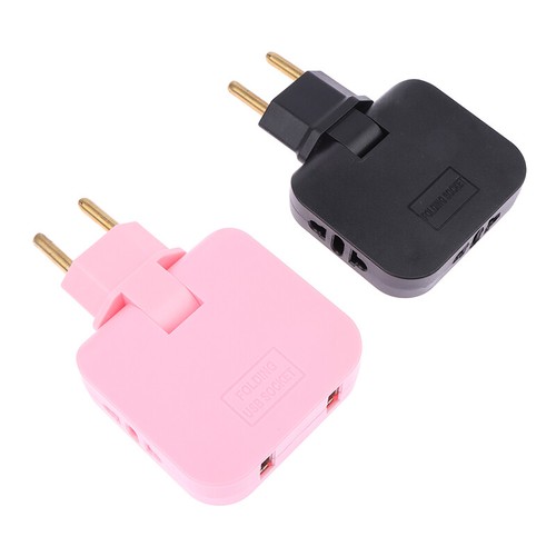 EU Plug 180 Degree Rotary Adapter 3 In 1 Electrical Plug Power Converter - Photo 11/19