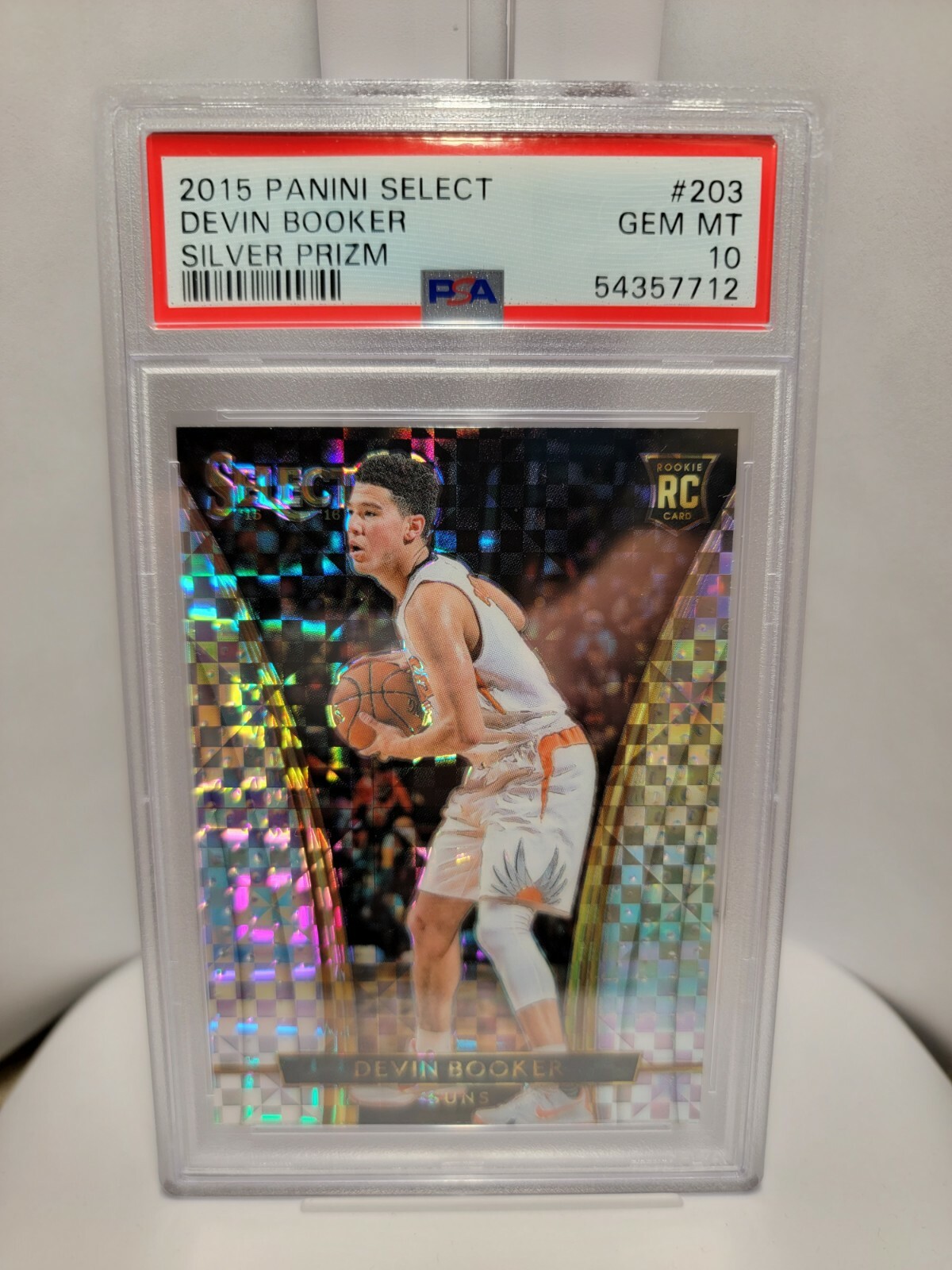 2015-16 Panini Select - Silver Prizms #203 Devin Booker RC PSA 10 GEM MINT