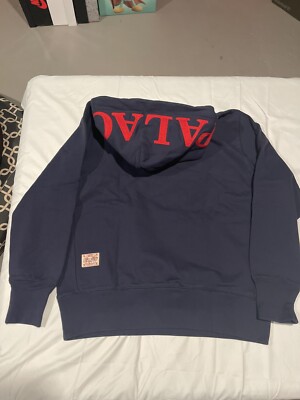 Palace x Evisu seagull hooded Sweatshirt Navy blue size L | eBay