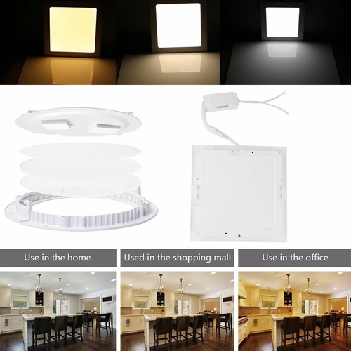 6W 85-265V Ultra-thin LED Panel Light Recessed Ceiling Light Home Interior Light - Picture 1 of 14