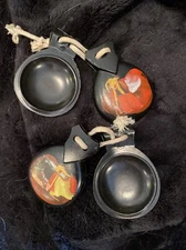 Vintage Wood Castanets Bull Fighter/Dancers