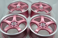 17 Pink Rims Cobalt Accord Civic Cooper Miata Elantra Aveo 4x100 4x114.3 Wheels