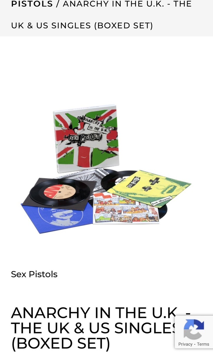 Sex Pistols Anarchy in the U.K. シングル BOX Sex Pistols Anarchy In The U.K. 7” Singles Box Set New