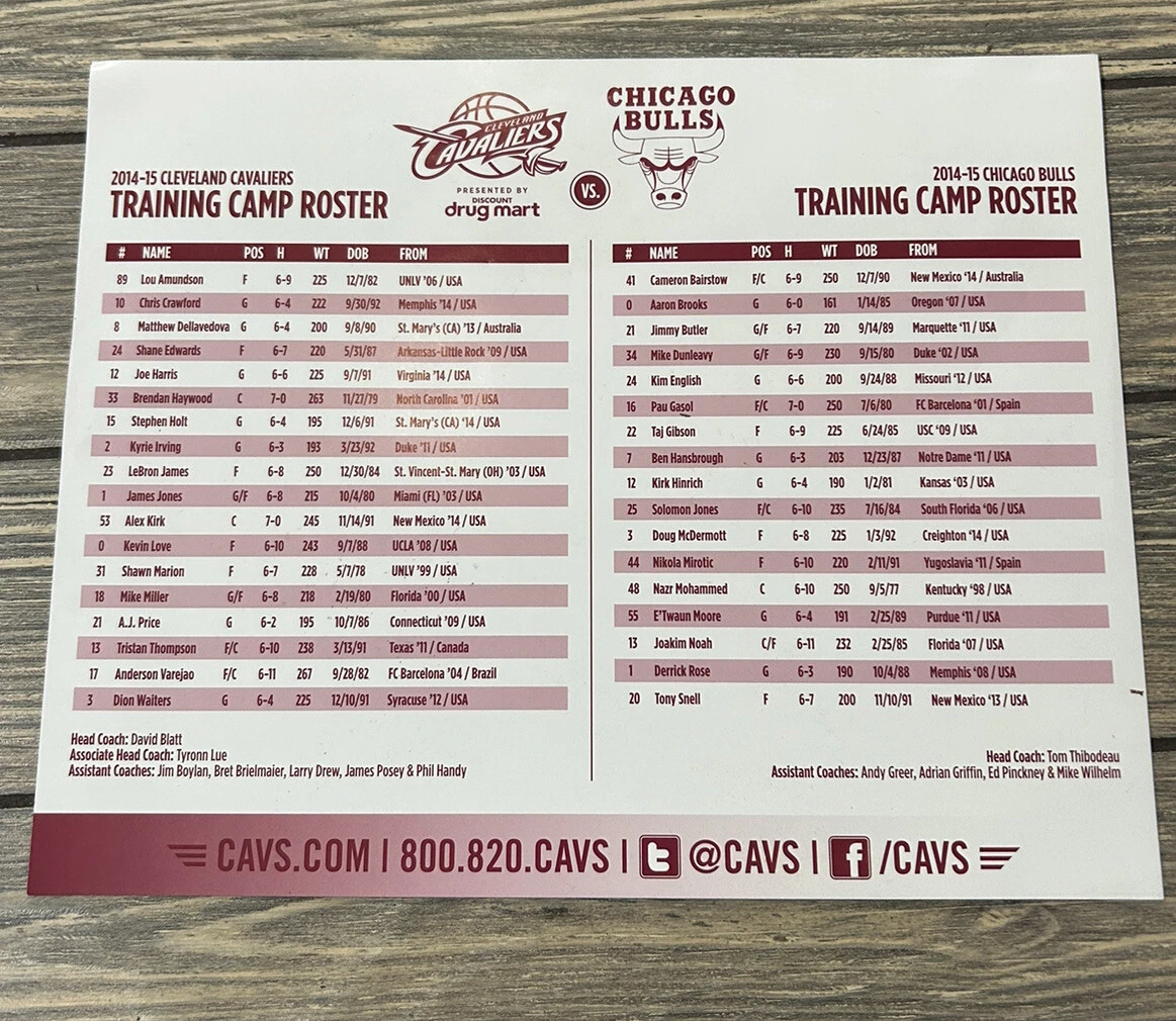 Chicago bulls roster 2014 sales