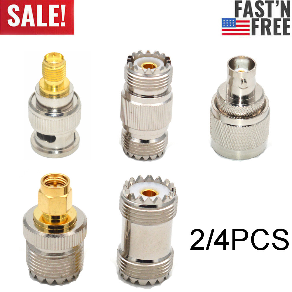 UHF SO239 PL259 BNC SMA Male Female Plug Jack RF Coaxial Adapter Cable Connector eBay