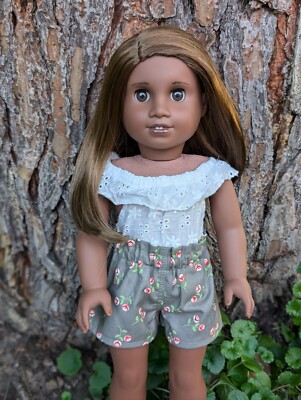 Serenity Custom American Girl Doll OOAK Brown Hair Brown Eyes Sonali Mold 